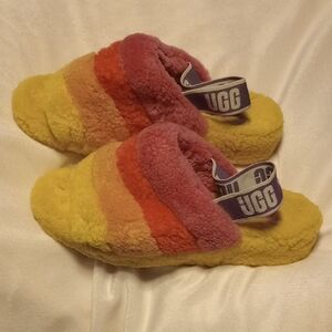 UGG Multicolor Fluffy Slippers